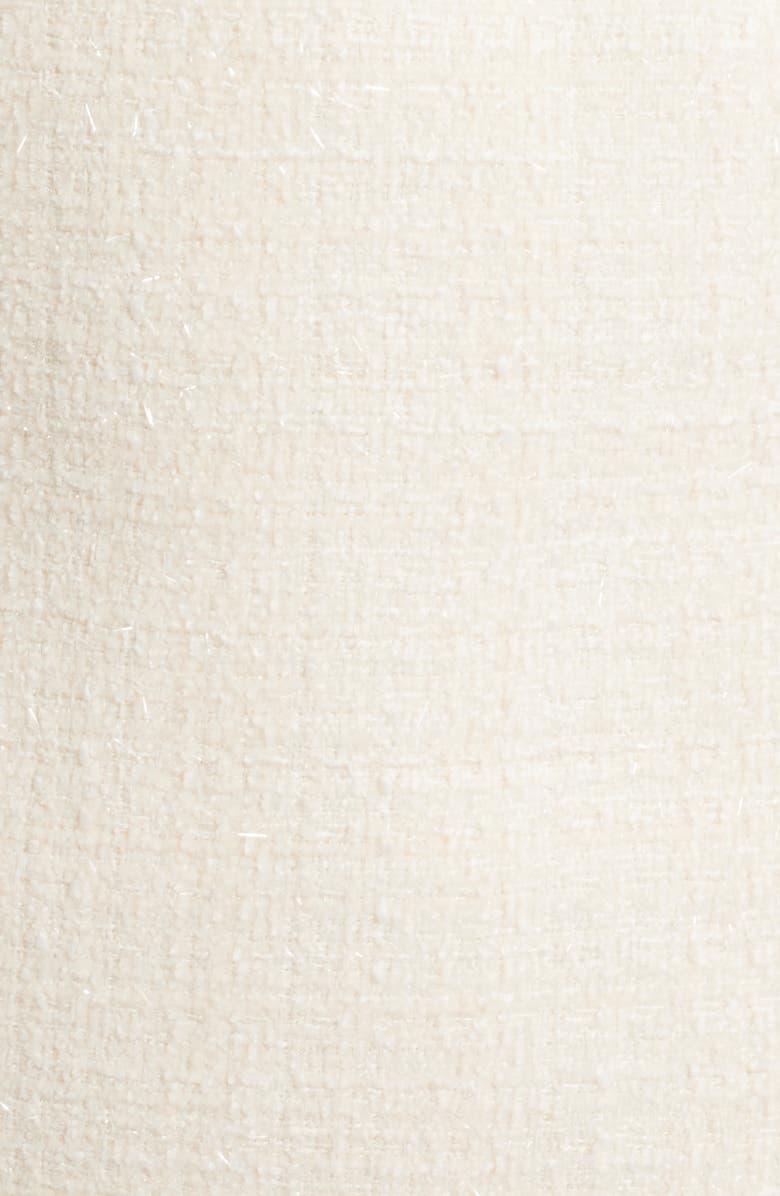 NADINE MERABI Simone Embellished Trim Shimmer Tweed Minidress, Alternate, color, Cream