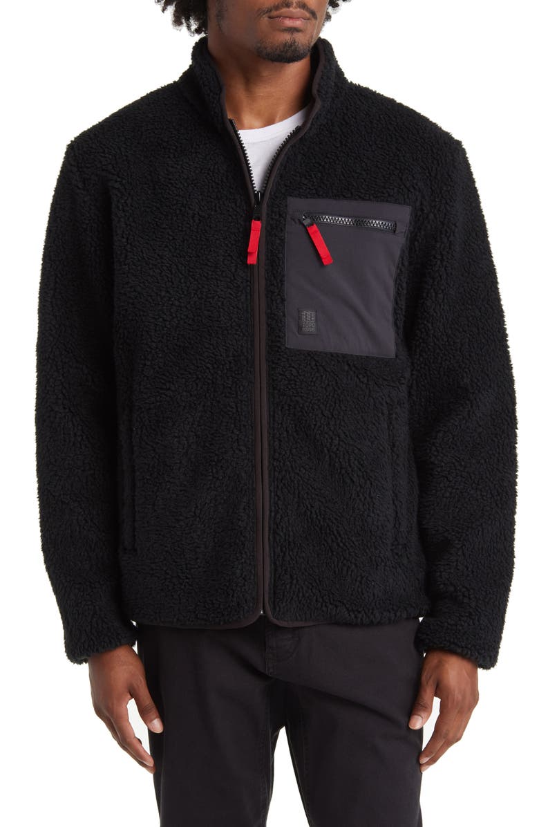 Topo Designs High Pile Fleece Water Resistant Reversible Jacket, Alternate, color,