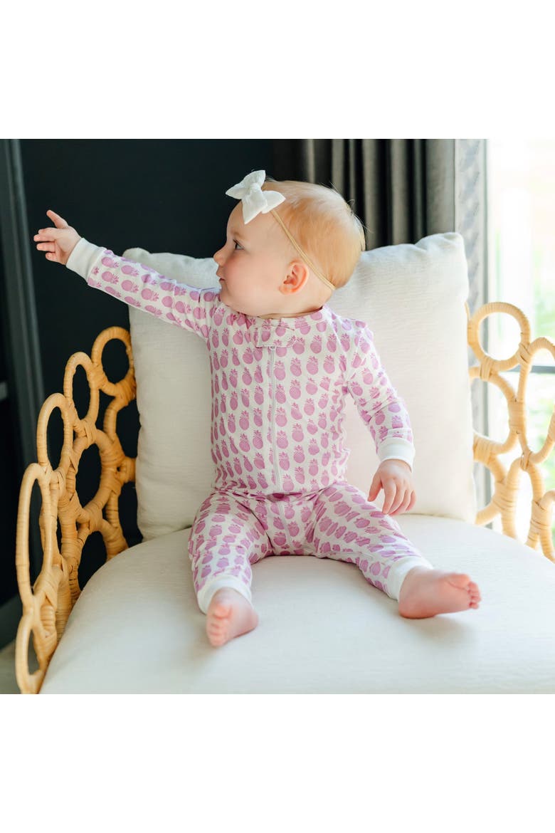 Parker Zipper Pajama, Alternate, color, Palm Beach Pineapples