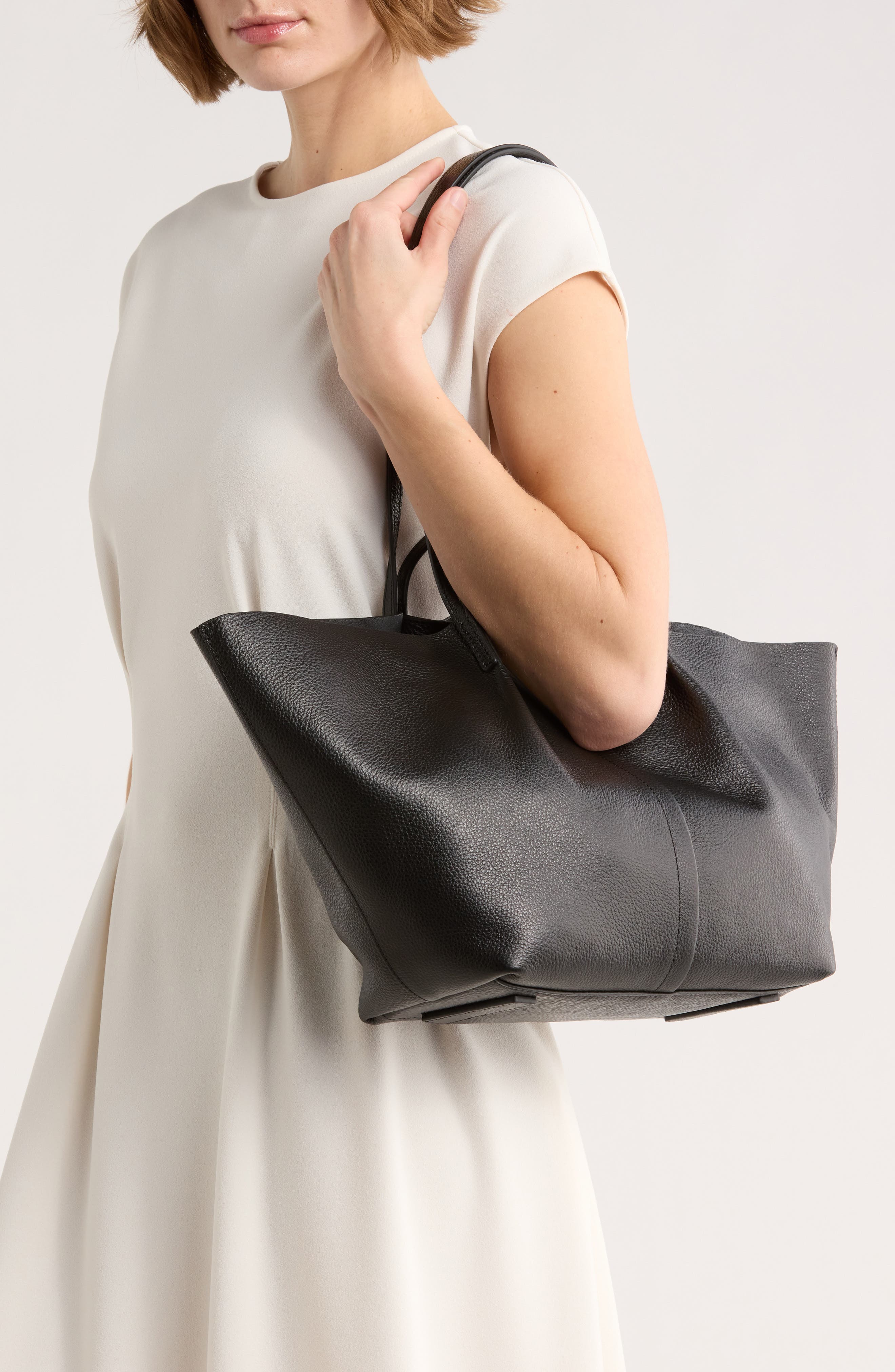 AllSaints Odette Tote Bag, Alternate, color, Black