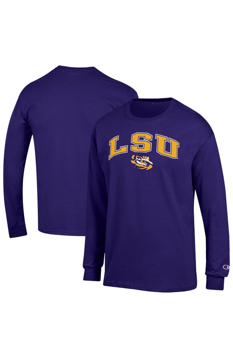 Champion Men's Champion Purple LSU Tigers Arch Over Logo Long Sleeve T-Shirt, Alternate, color, Purple