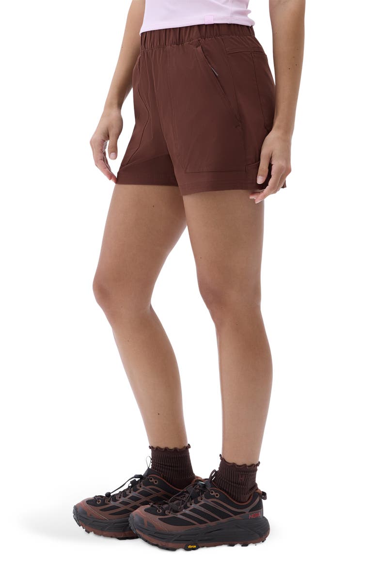 Bastille Trail Shorts, Alternate, color, BRUNETTE