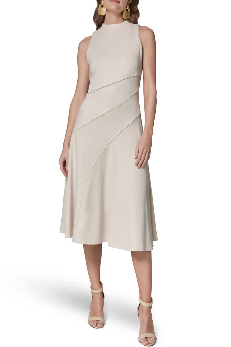 Sleeveless Fit & Flare Midi Dress, Main, color, VELLUM