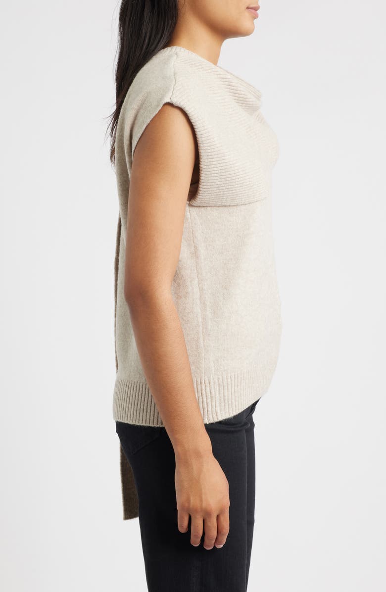 Wit & Wisdom Scarf Sweater, Alternate, color, Heather Oatmeal