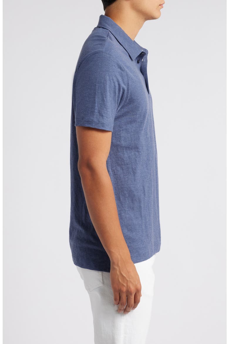 Pitton Wool Blend Polo, Alternate, color, NAVY