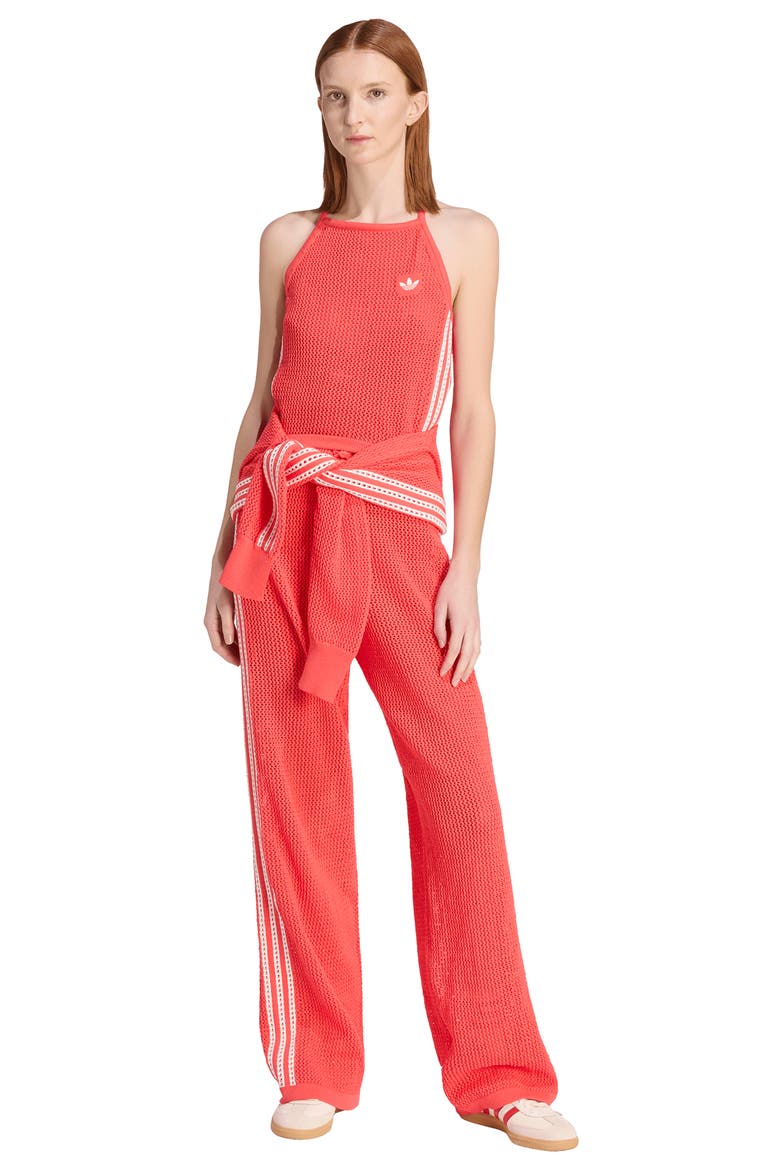 Open Stitch Halter Top, Alternate, color, SEMI LUCID RED