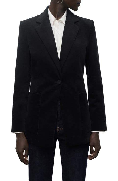 Stretch Velveteen Jacket (Regular & Plus)