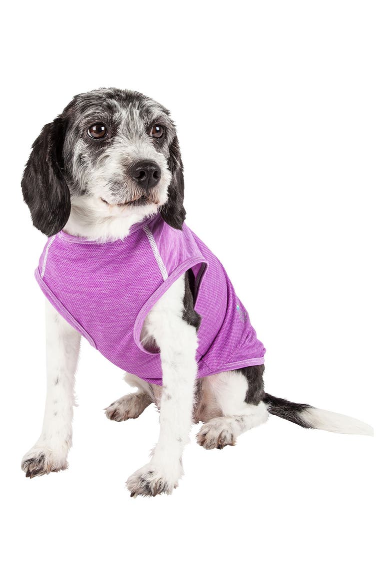 ACTIVE 'Aero-Pawlse' Heathered Tank Top, Alternate, color, MAROON/ PURPLE
