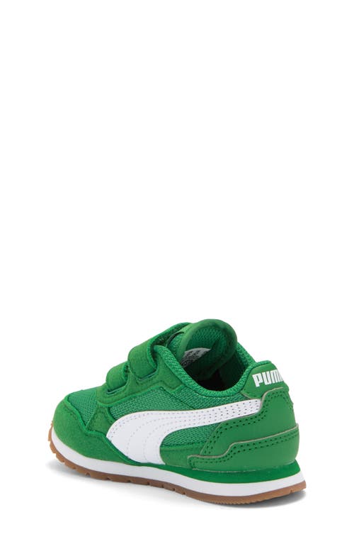 Puma Kids' St Runner V4 Mesh Sneaker In Green