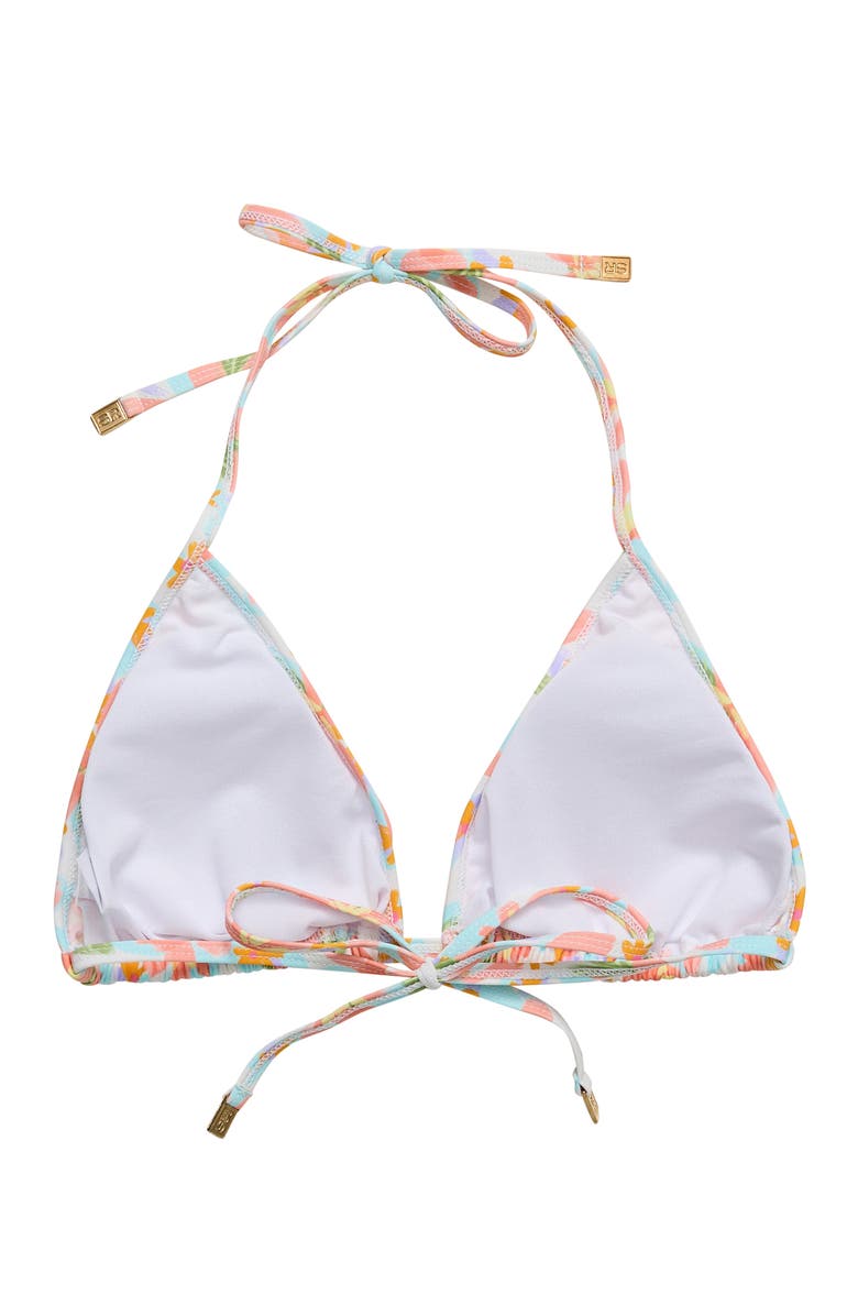 Snapper Rock Women's Sustainable Triangle Bikini Top, Alternate, color, Hawaiian Luau