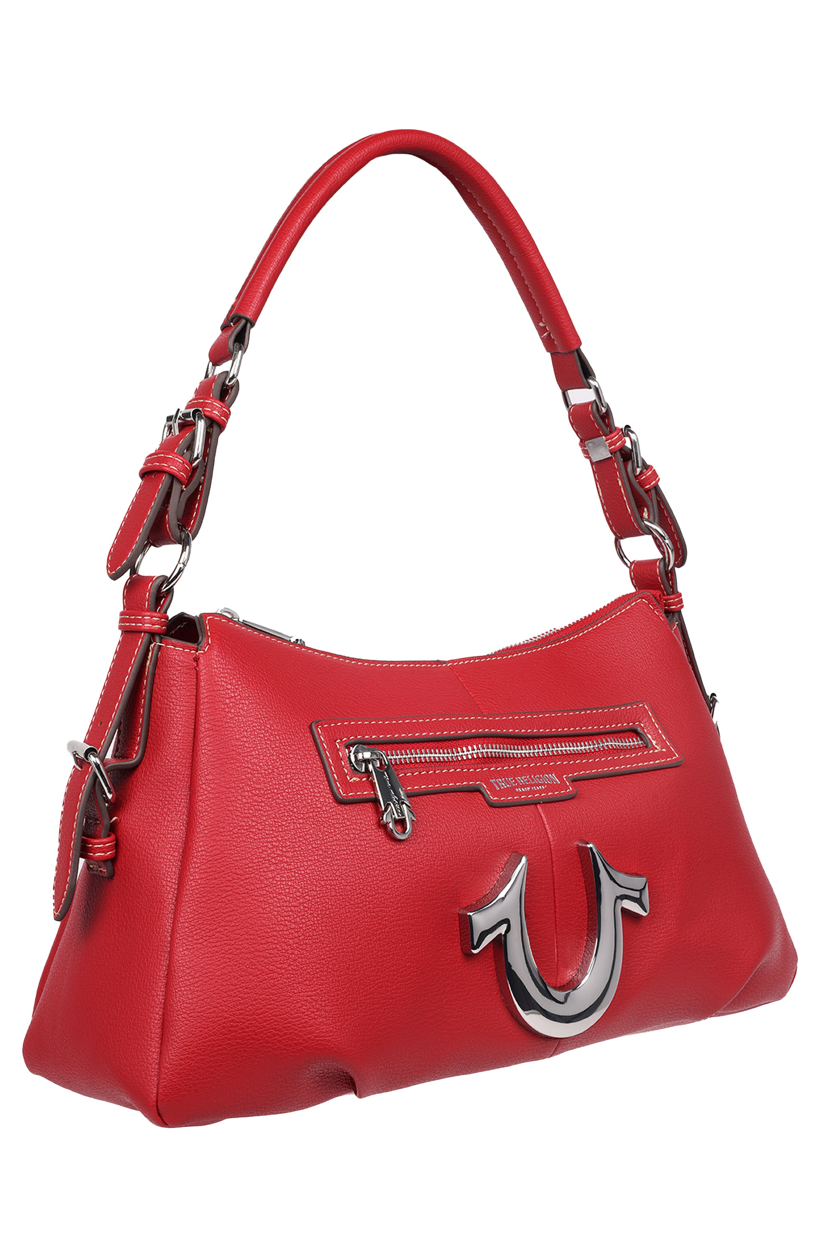 True Religion Horseshoe Shoulder Bag, Alternate, color, Red