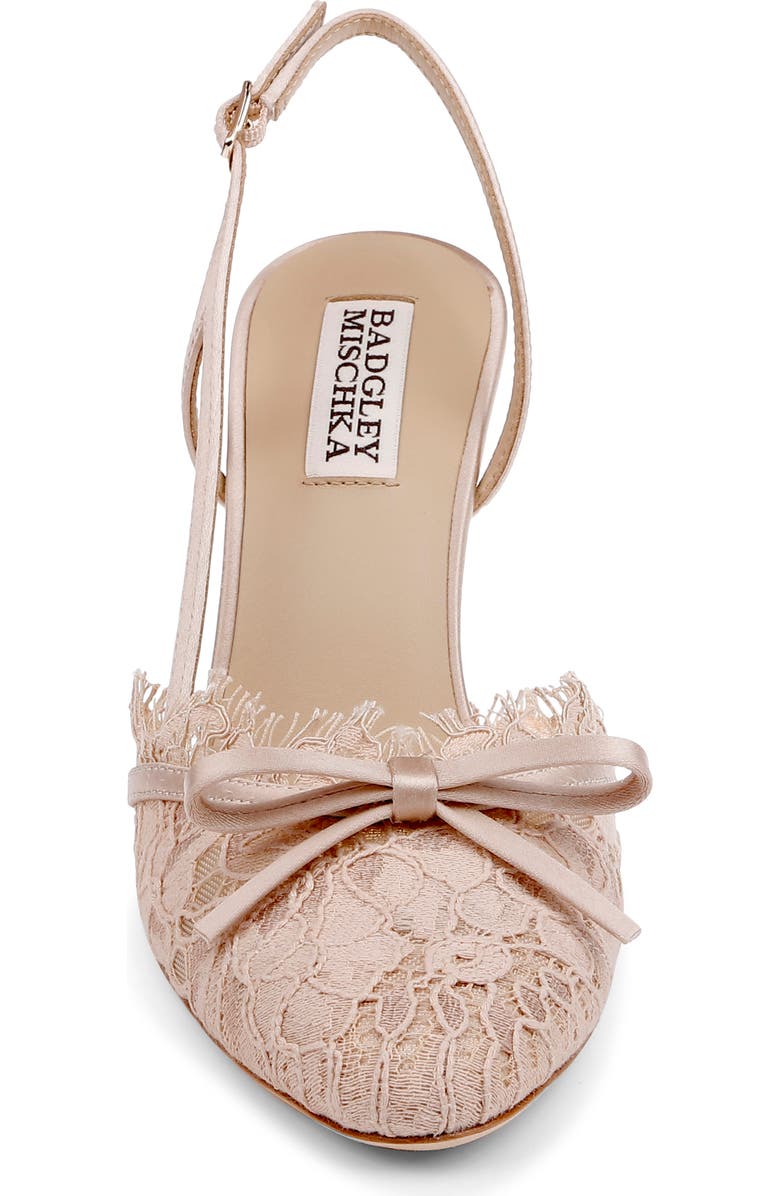 BADGLEY MISCHKA Oakville Slingback Pump, Alternate, color, Latte Satin