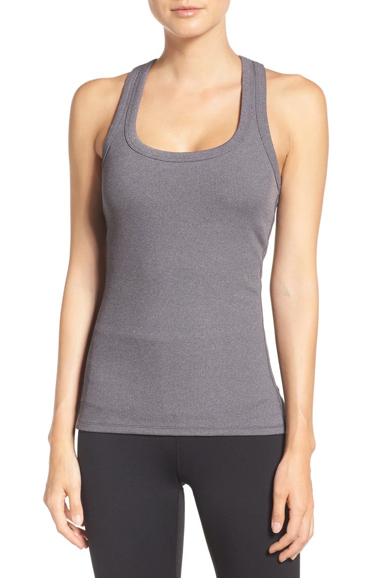 Rib Support Tank, Main, color, STORMY HEATHER