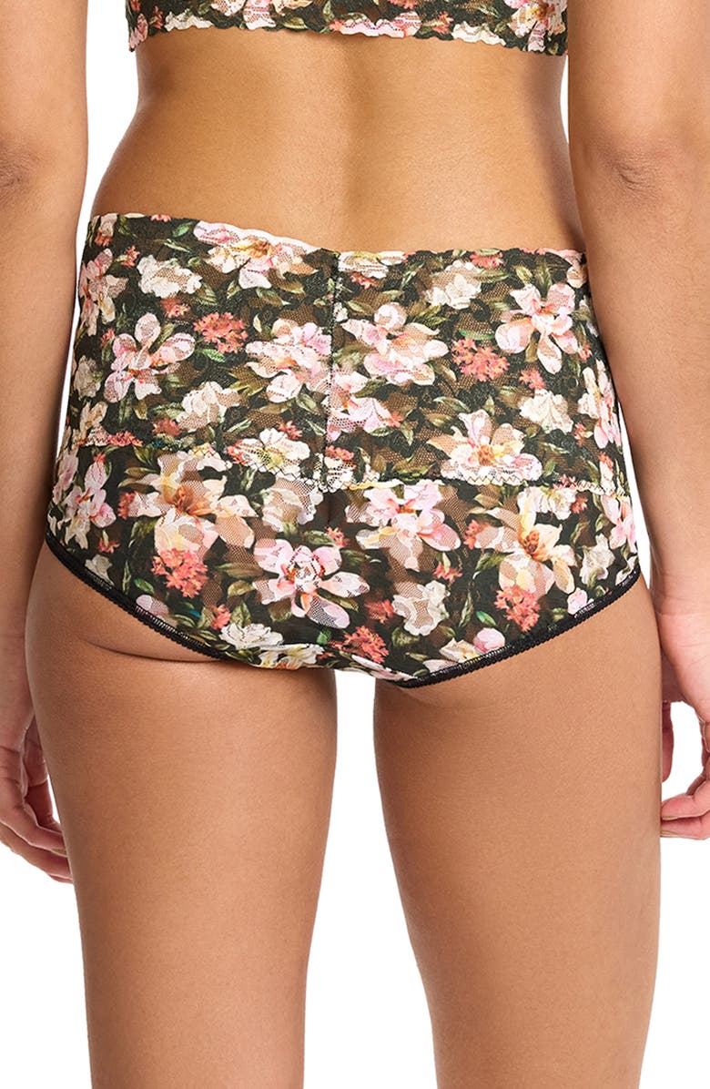 Hanky Panky Floral Retro Lace Vikini, Alternate, color, Dark Room Blooms