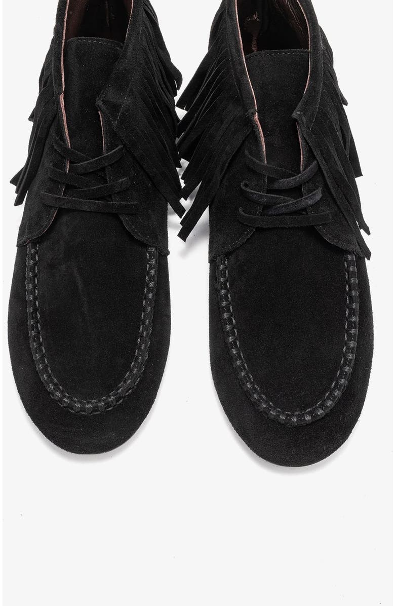 Forever & Always Shoes Raux Leather Ankle Boot, Alternate, color, Black Suede Leather