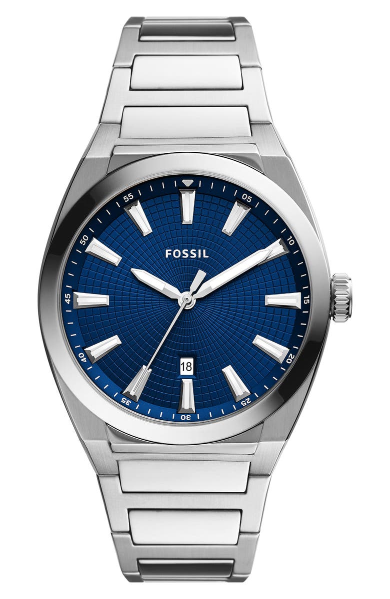 Fossil Everett Bracelet Watch, 42mm, Main, color, Stainless