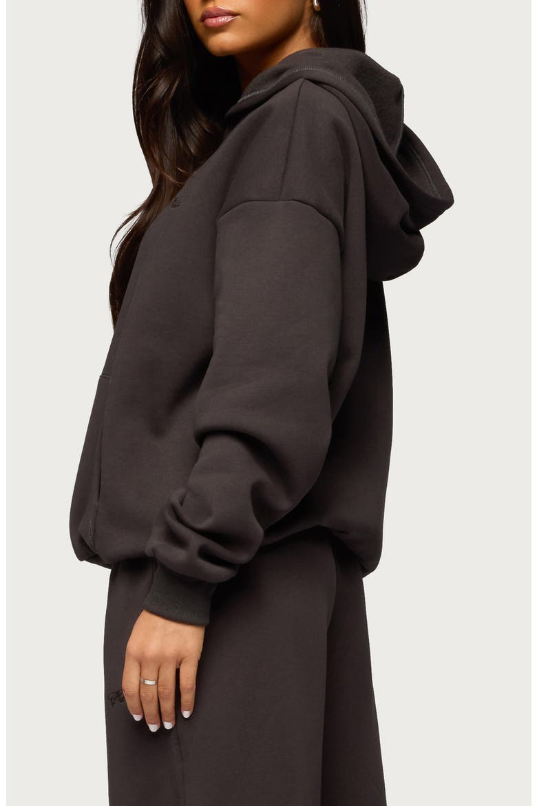 Basic Girl Oversize Hoodie, Alternate, color, DARK-GRAY