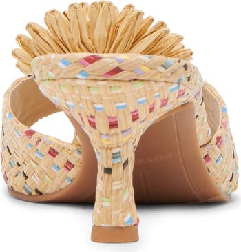 Benoit Raffia Slide Sandal