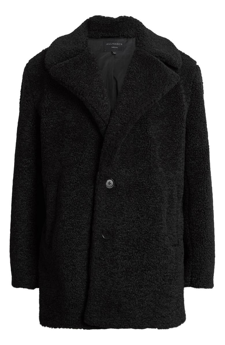 AllSaints Driscole Fleece Car Coat, Alternate, color, 