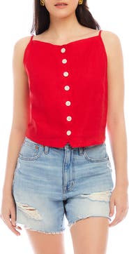 FIFTEEN TWENTY Elis Linen Button-Up Top