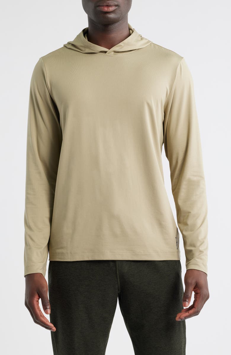 Rhone Base Train Lightweight Hoodie, Main, color, Toasted Sesame