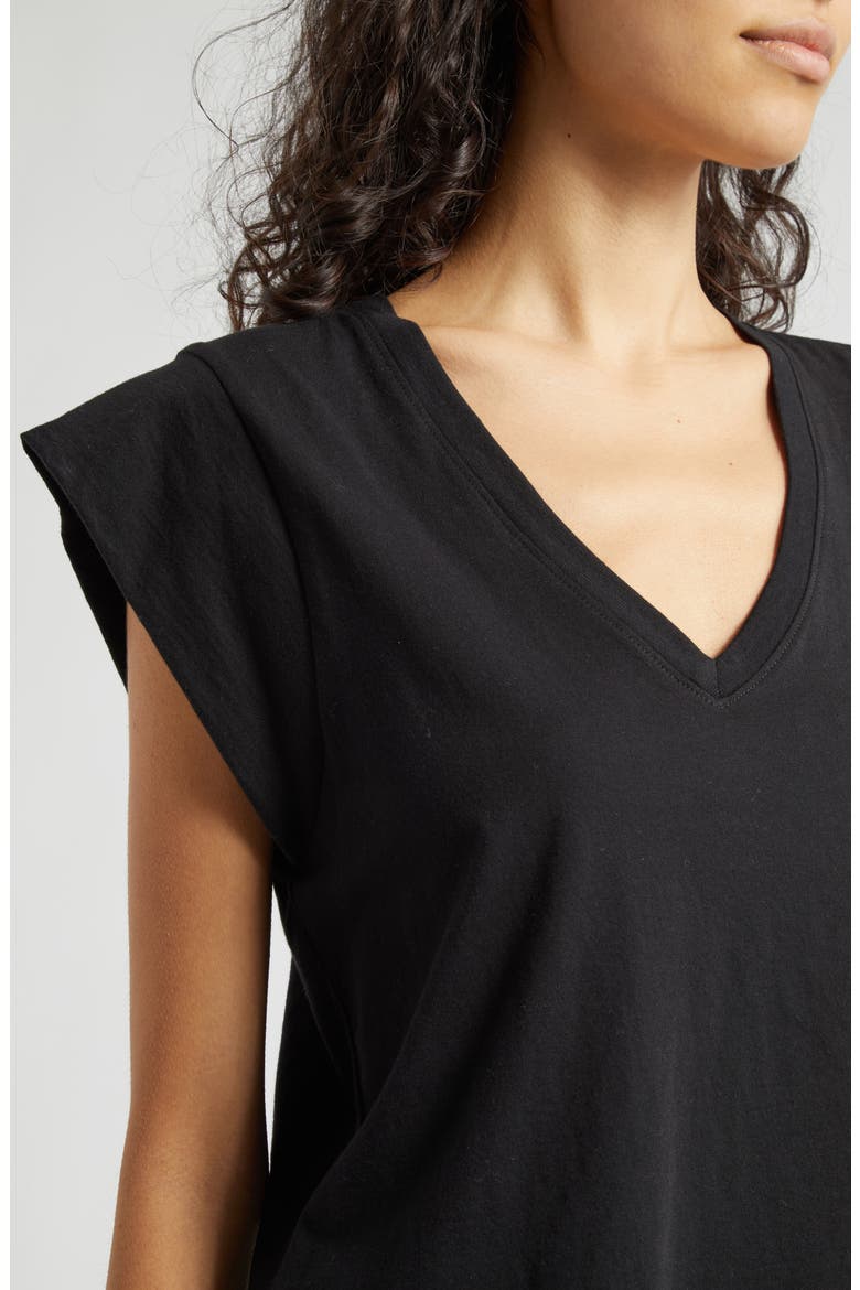 Classic Cotton Jersey V-Neck T-Shirt, Alternate, color, BLACK