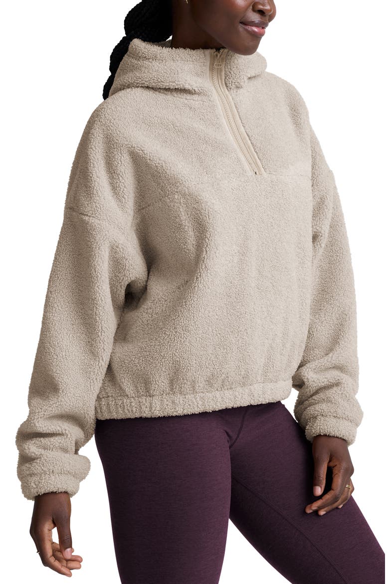 Unity Quarter Zip Hoodie, Alternate, color, OAT LATTE HEATHER