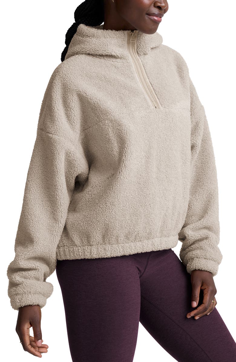 Beyond Yoga Unity Quarter Zip Hoodie, Alternate, color, Nude Tint Heather