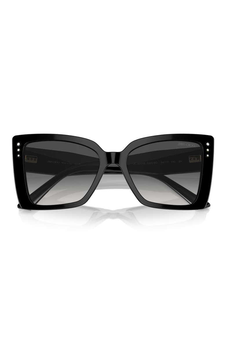 54mm Butterfly Sunglasses, Alternate, color, BLACK / GRADIENT GREY