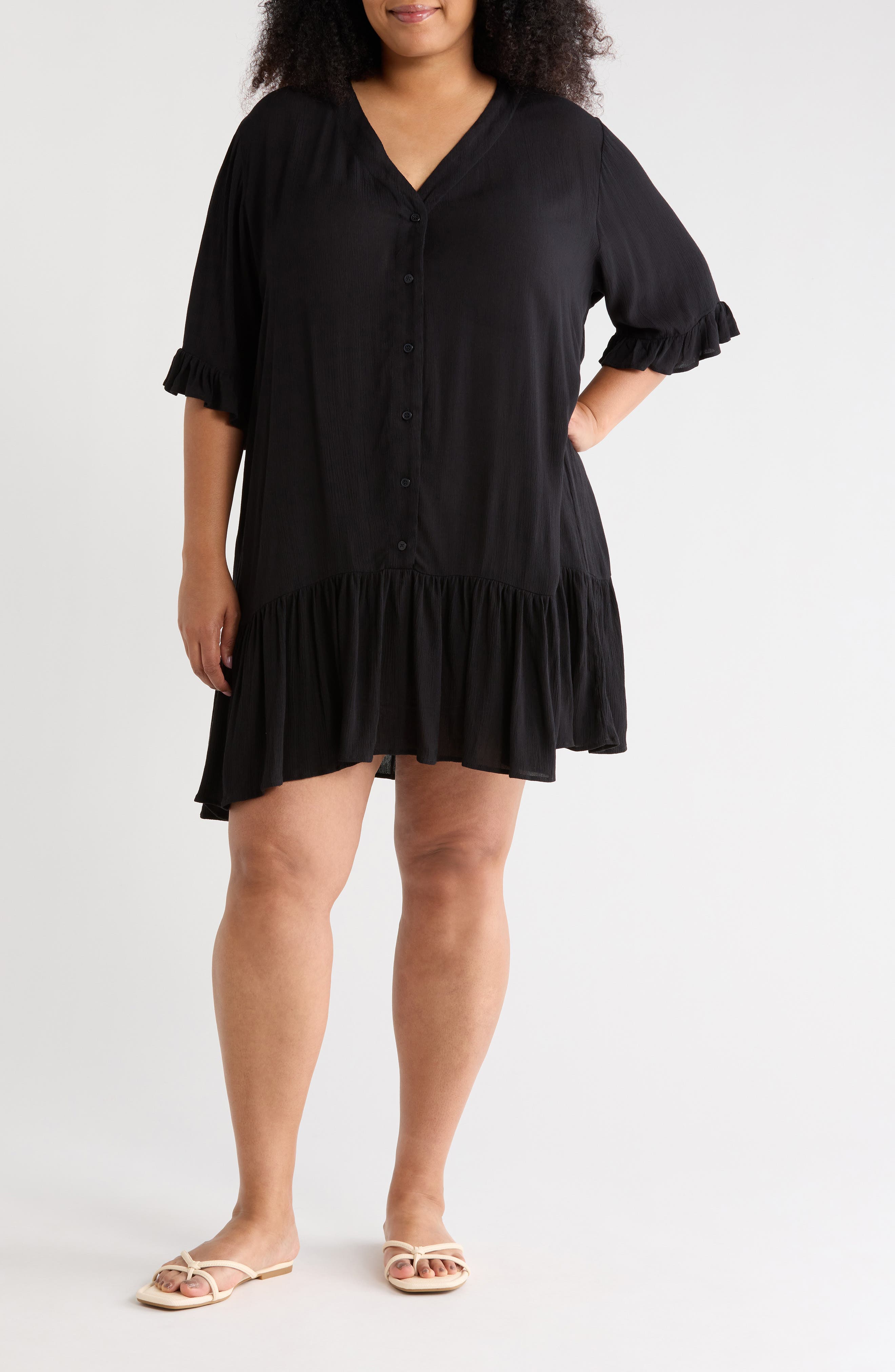 BOHO ME Ruffle Cover-Up Dress