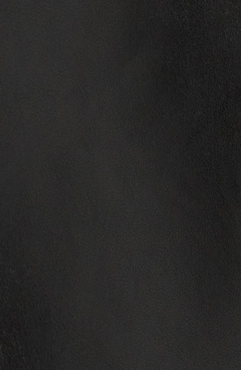 Nordstrom Leather Shirt Jacket, Alternate, color, Black