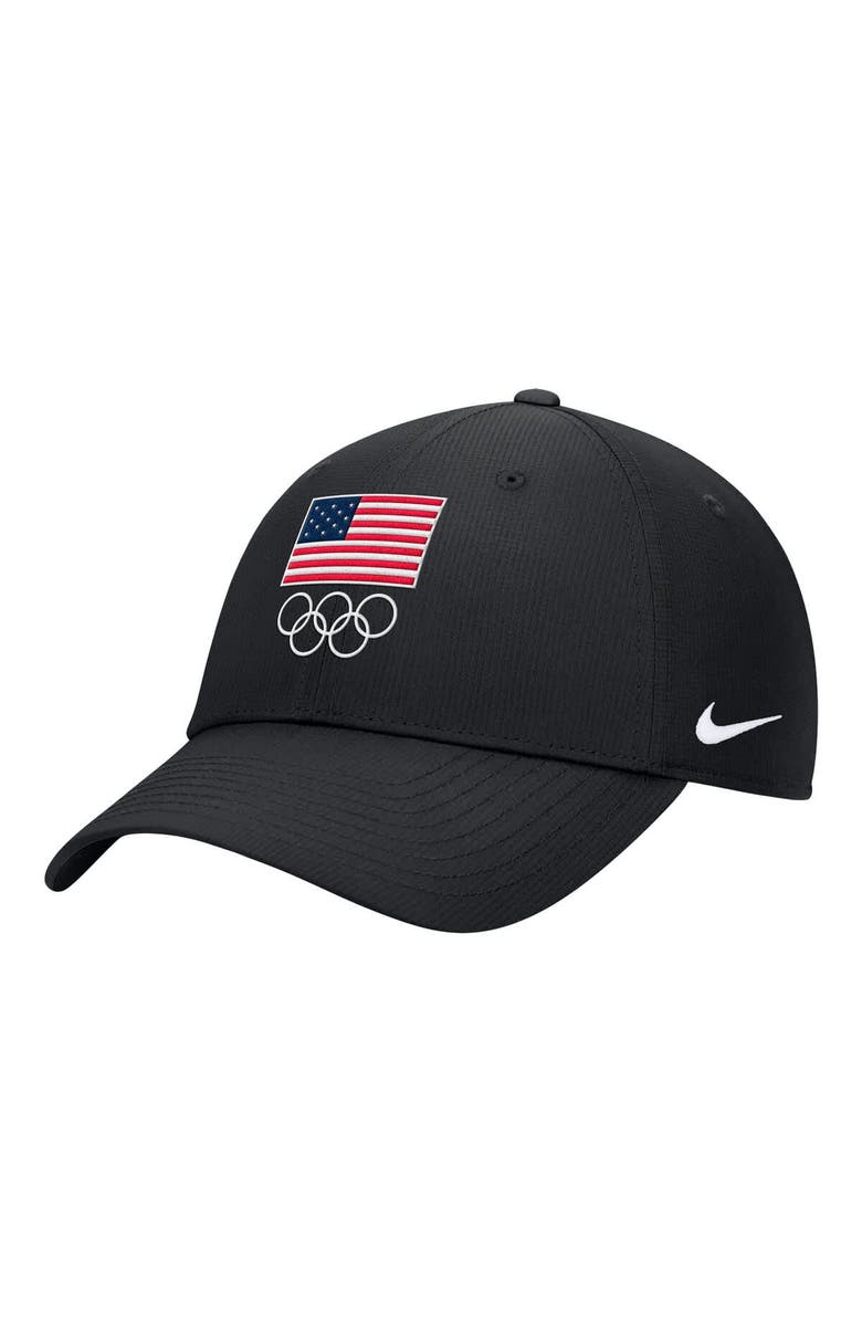 Nike Men's Nike Black Team USA On-Field Club Ripstop Dri-FIT Adjustable Hat, Main, color, Black