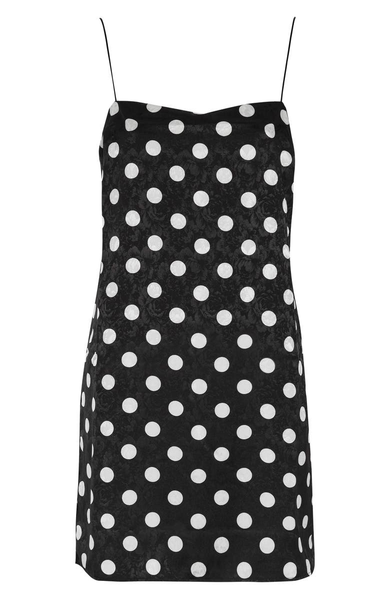 Topshop Square Neck Jacquard Mini Slipdress, Alternate, color, 