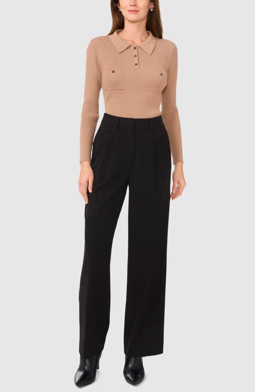 Halogen ® Rib Polo Sweater In Amphora Brown
