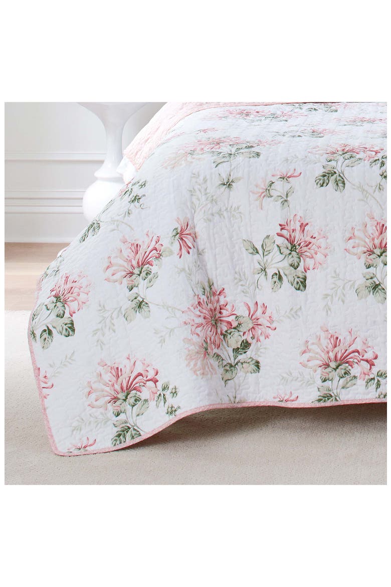 Honeysuckle Twin Quilt & Sham Set, Alternate, color, BLUSH