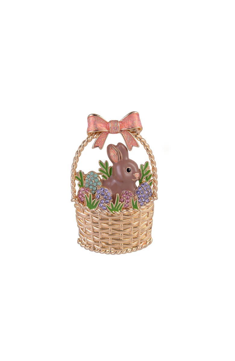 Hallmark Easter Basket Pin, Main, color, Brown