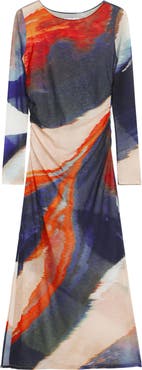 Desigual Long Sleeve Abstract Dress