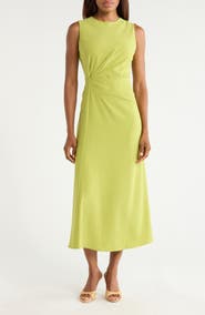 WEST K Side Ruched Sleeveless Dress