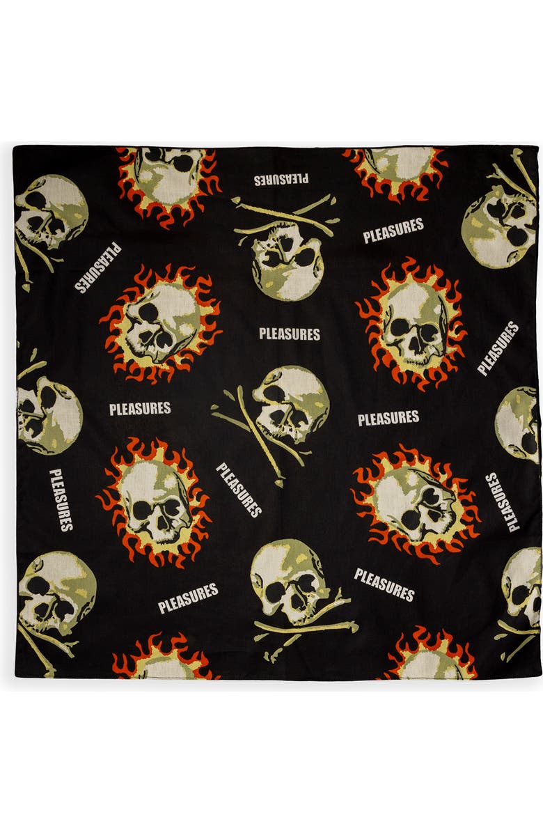 PLEASURES Skull Bandana, Main, color, Black
