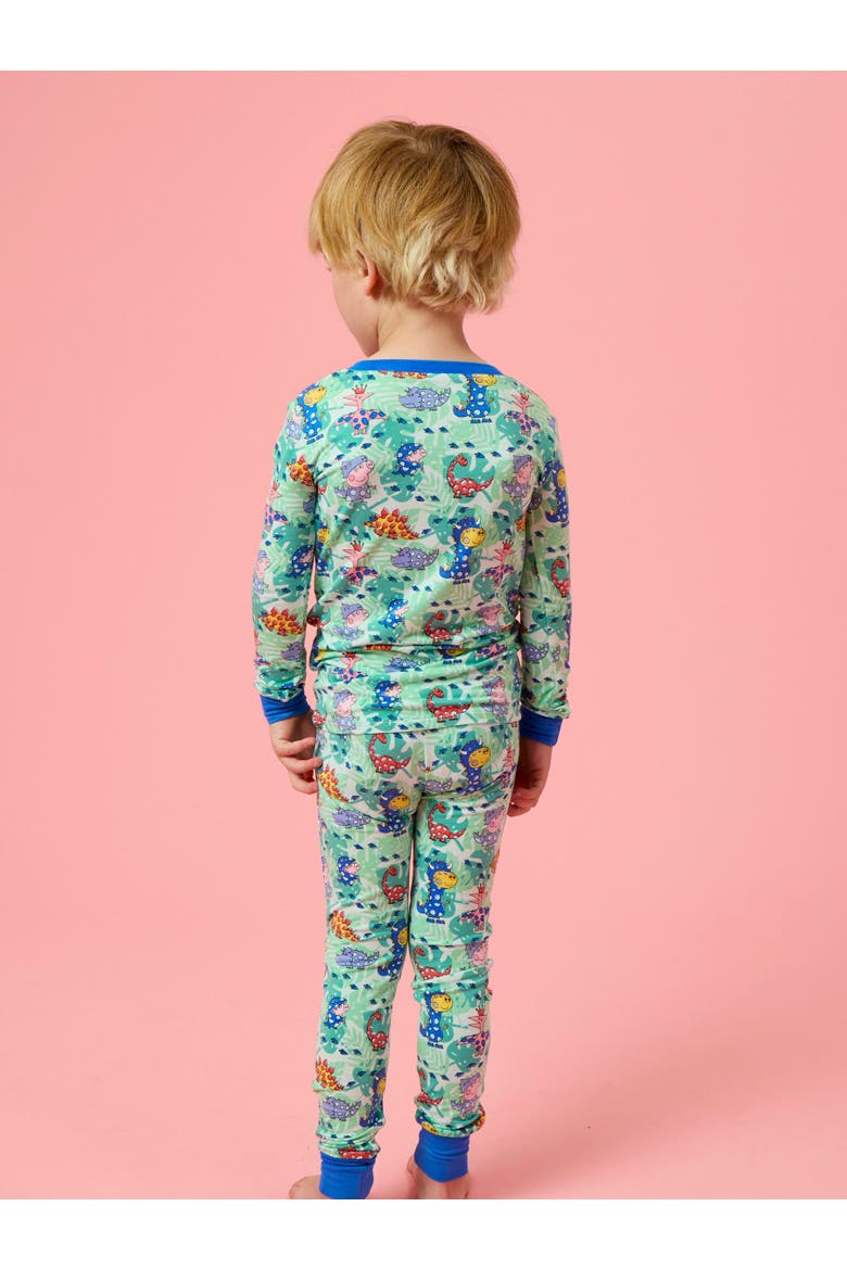 Peppa Pig & Friends Long Sleeve Pajama Set, Viscose, Alternate, color, Dinosaur Peppa Pig & Friends