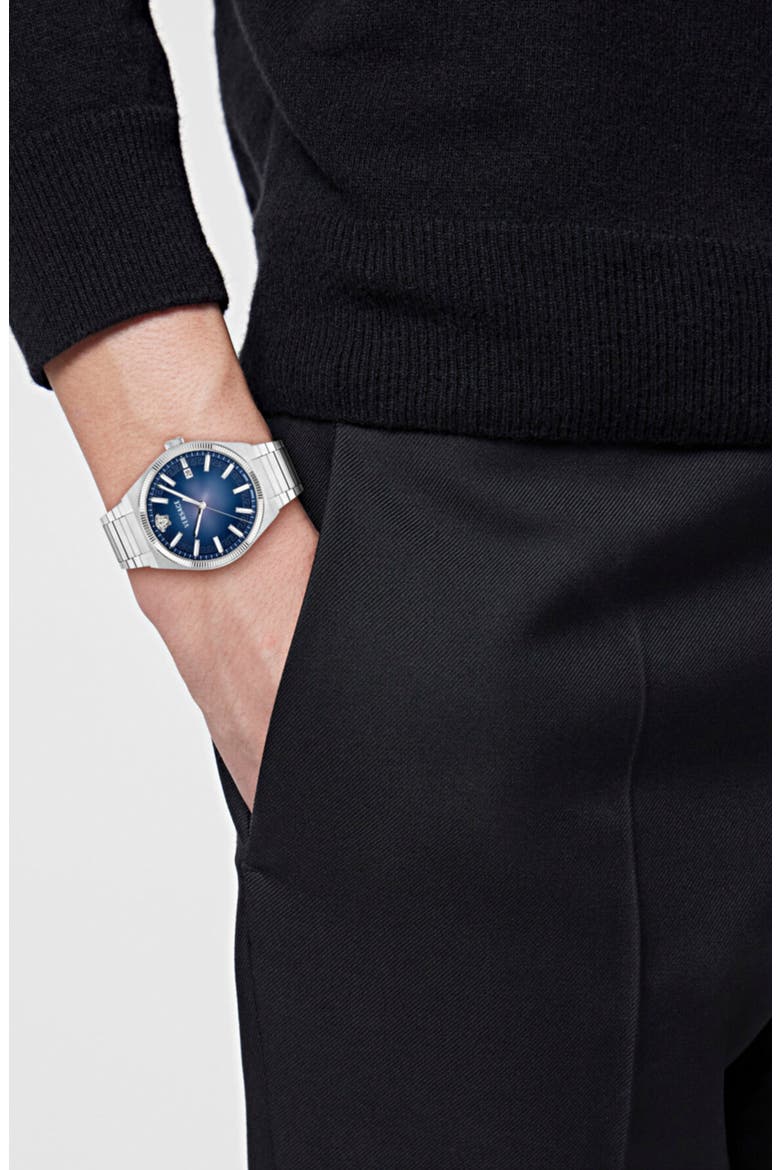 V-Leo Bracelet Watch, 39mm, Alternate, color, STAINLESS STEEL