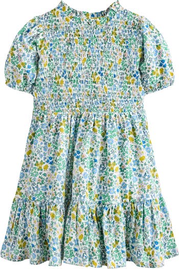 Kids' Aurora Twirly Smocked Bodice Cotton Dress