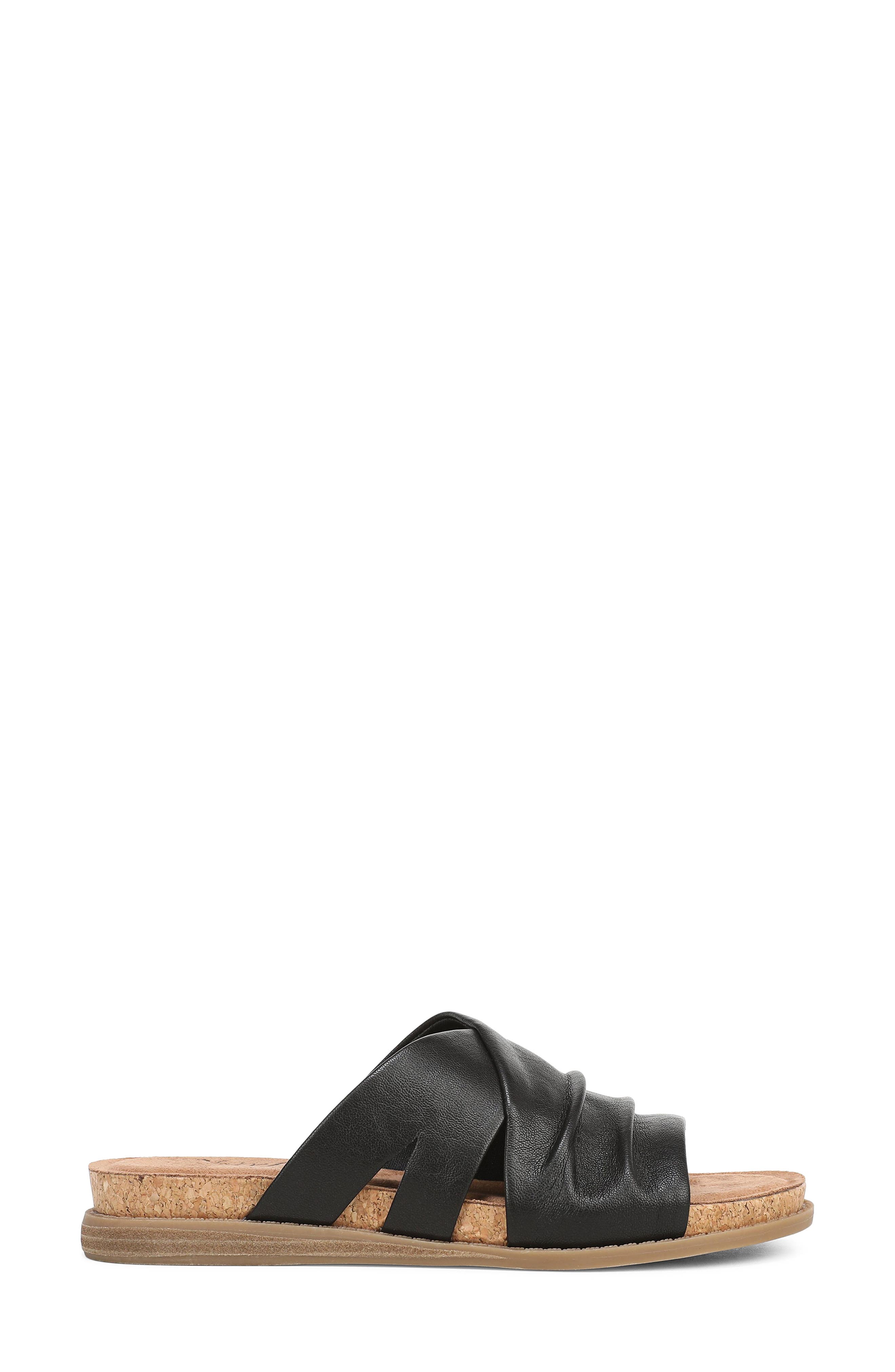 Blowfish Malibu Noelle Slide Sandal, Alternate, color, Black Faux Leather