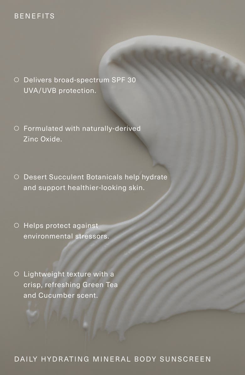 Oak Essentials Daily Hydrating Mineral Body Sunscreen Broad Spectrum SPF 30, Alternate, color, 