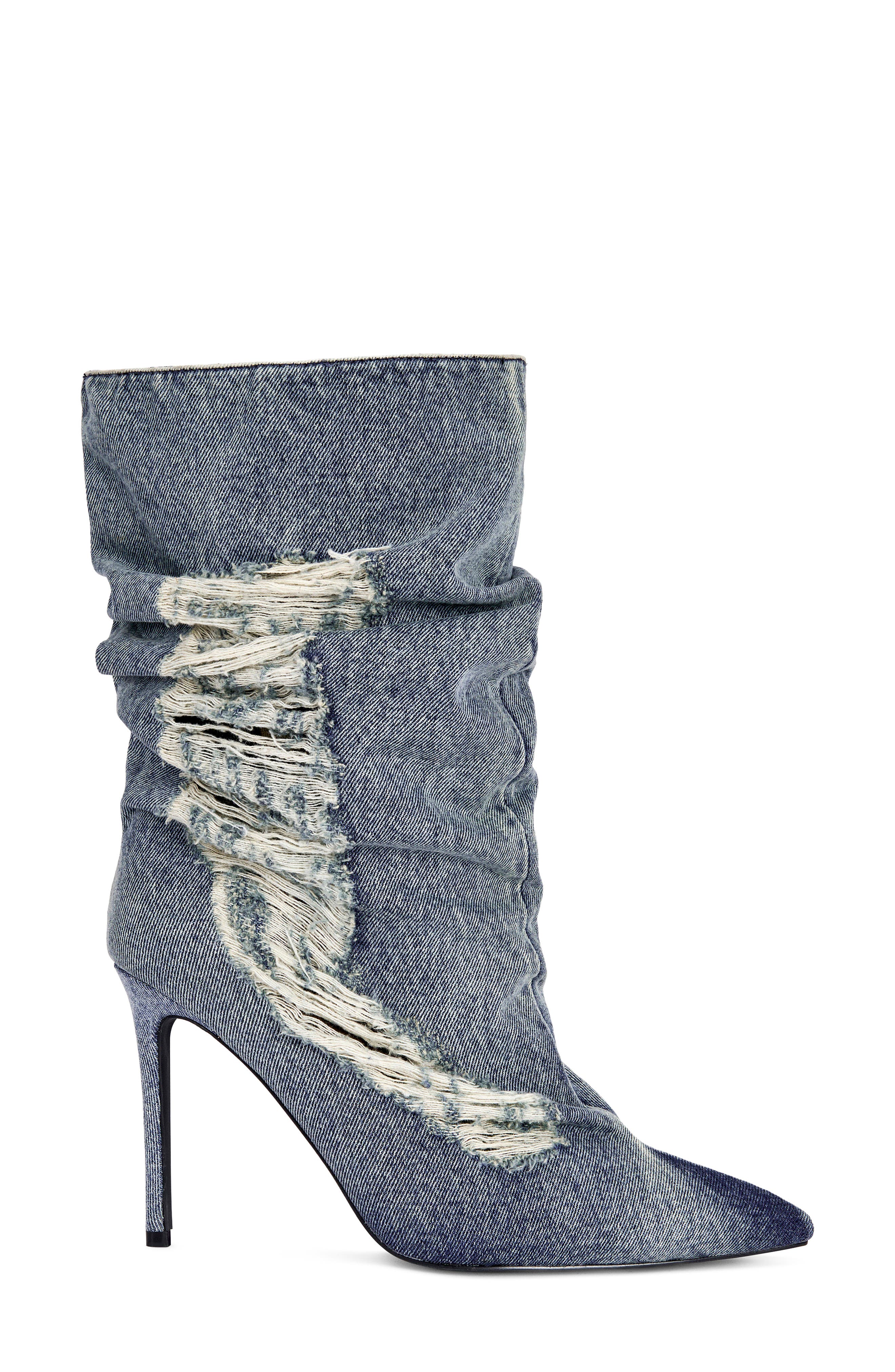 Naelia Pointed Toe Bootie, Alternate, color, DENIM
