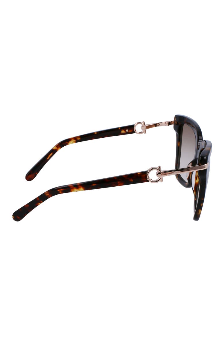 57mm Square Sunglasses, Alternate, color, DARK TORTOISE