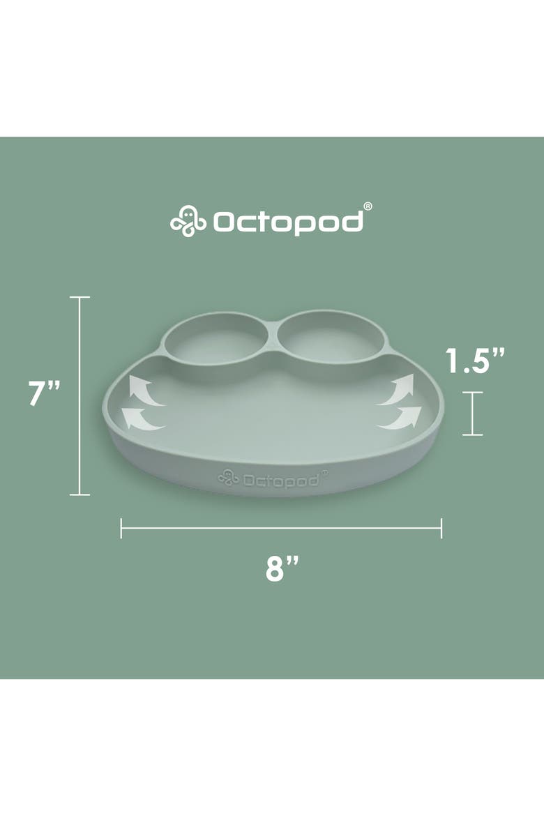 Octopod Frog Silicone Suction Dish Plate, Alternate, color, Space Blue