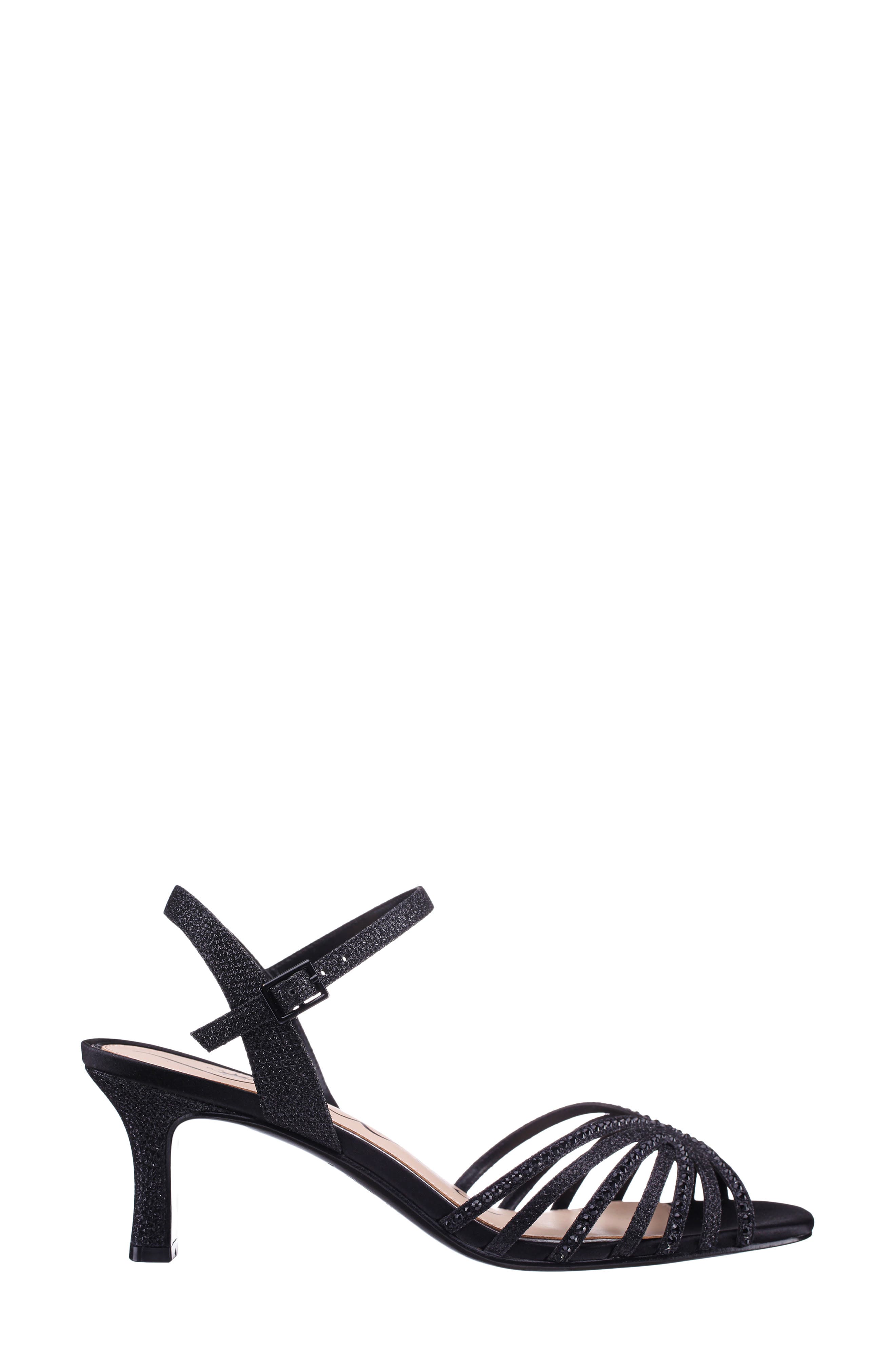 Nina Bryna Ankle Strap Sandal, Alternate, color, Black