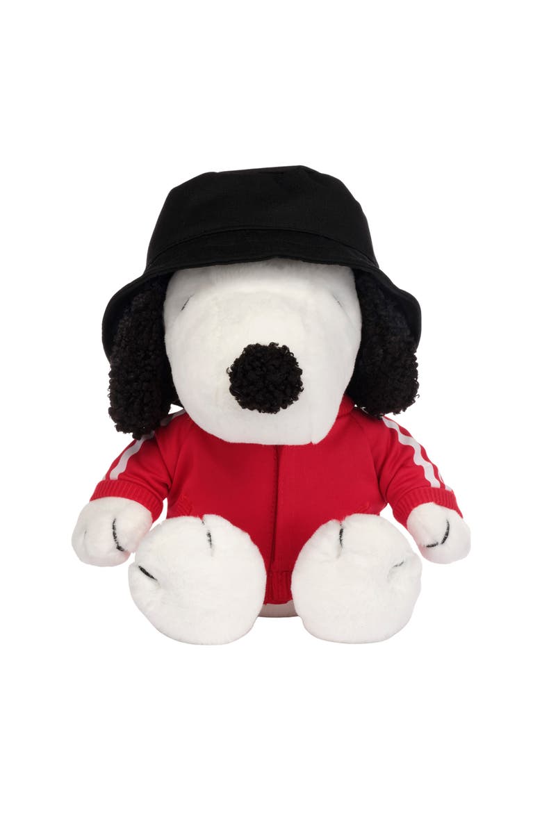 Hip Hop Snoopy Plush Dog Stuffed Animal Toy with Hat & Track Jacket, Alternate, color, White