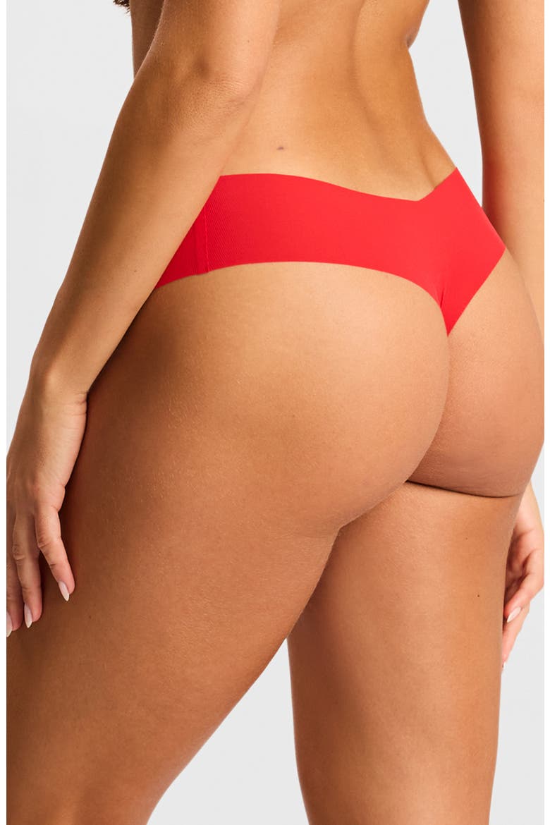 Invisible Rib Thong, Alternate, color, SCARLET